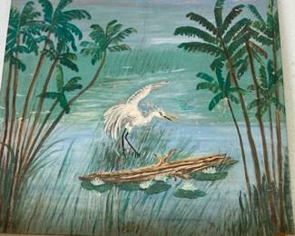 large vintage painting