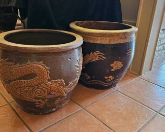 Vintage Chinese egg pots / planters