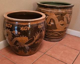 Vintage Chinese egg pots / planters