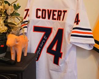 Signed Jim Covert Bears Jersey with authenication