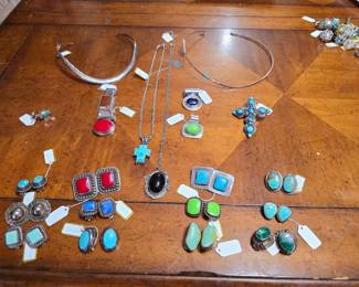 Sterling Silver Necklaces, Earrings and Clip Earrings