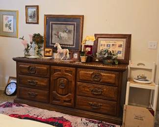 Oak triple dresser