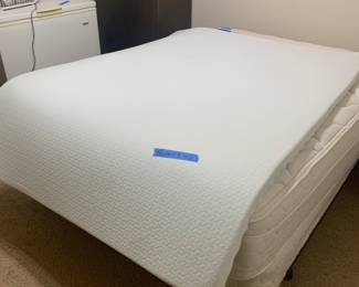 Queen size mattress, frame (separate), Queen Topper (separate) 