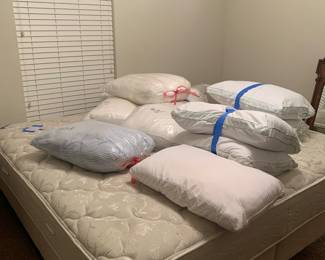Nice King size matteess, pillows separate 