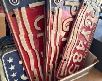 vintage license plates