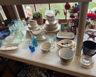Vintage glassware, corckery and more