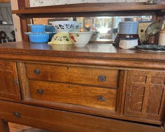 Antique oak sideboard