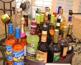 Lots of various liquor