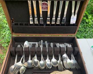 Set of Damask Rose Sterling.