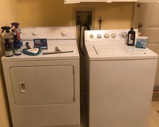 Washer (GE) and dryer (Maytag)