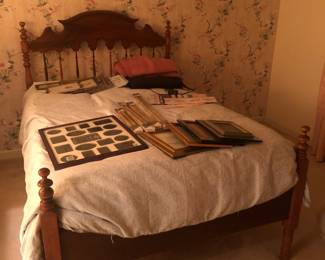 Full bed (antique) and mattress