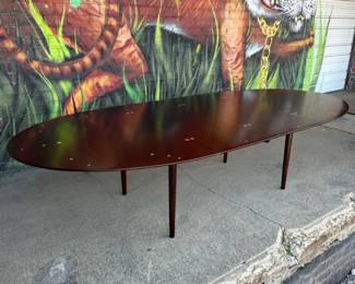 finn Juhl Rosewood and sterling dining table