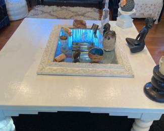 Painted Adaptation by Lane Furniture Company 1990’s 40” x 40” coffee table, Living Room