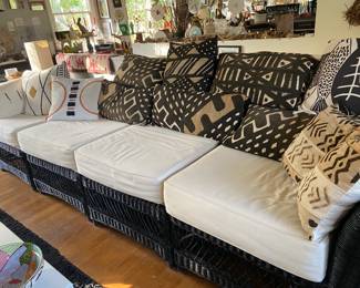 Four piece rattan sofa