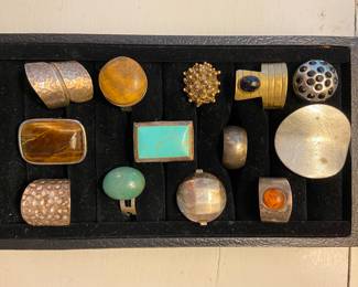 Rings, some sterling, some costume