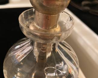 Vintage perfume bottle with stopper by International Silver Company