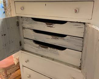 Interior of painted dresser in Bedroom #2