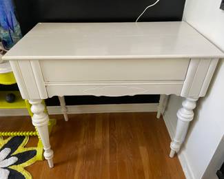 Vintage white painted Secretary closed ( in the Living Room)