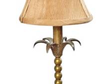 Art Deco Brass Lamp Corset Shaped Shade