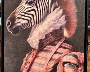 27. Framed Zebra Print (12" x 24")