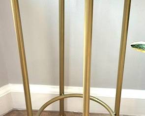 77. Metal & Stone Accent Table (9" x 20")