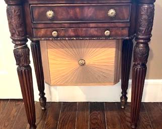 107. Theodore Alexander Replica Vintage Sewing Table (11" x 16" x 29")