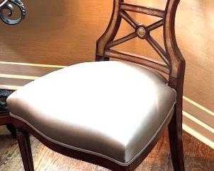 6. Pair of Theodore Alexander Side Chairs w/ Silk Upholstery (20" x 18" x 38")