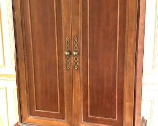 61. Armoire (2 Door, 1 Drawer) w/ Brass Accents (48" x 21" x 80")