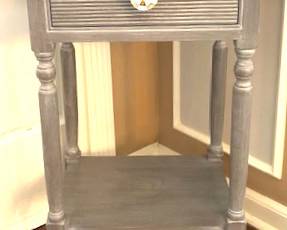 38. One Drawer Painted Nightstand (18" x 14" x 30")