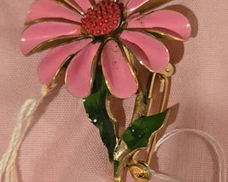 Vintage Flower Power Brooch Pin