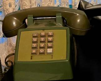 Avocado Green Touch Tone Telephone 