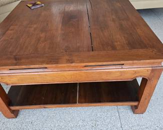Square oak coffee table