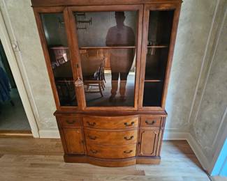 Pecan china cabinet
