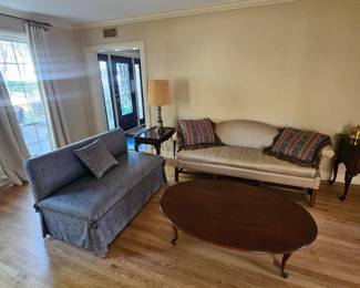 Sofas and cherry coffee table