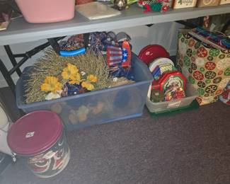 Upstairs room over garage -  Large Christmas tin, toys, more!