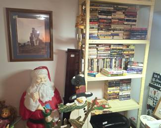 Upstairs room over garage - bookcase full of books 