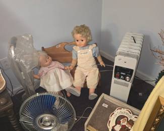 Upstairs room over garage - More toys, dolls, fan
