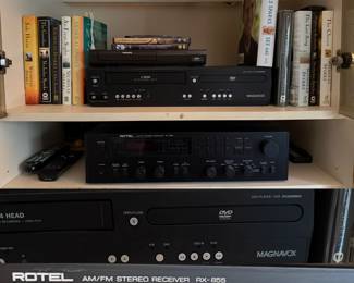 Rotel AM/FM Stereo Receiver RX-855
Magnavox 4 Head DVD/VCR Player # DV220MW9