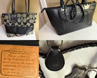 Coach Bag
MC Marc Chantal Purse Black Leather Silver Accents Purse