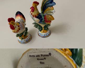 Fitz And Floyd Rooster Salt & Pepper