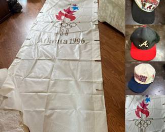 1996 Olympic 14’x 4’ Banner, Hats, Ect…