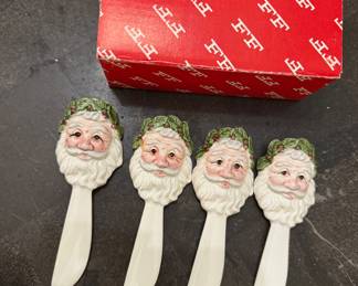 Christmas Carol Canapé Knives set 4 Fitz and Floyd