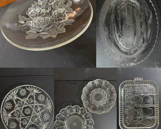 Vintage glass Serving Dishes, Indiana Glass, Ect…