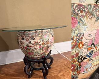 Chinese Fishbowl Table/Stand