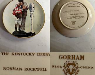 Gorham Fine China Norman Rockwell The Kentucky Derby Plate