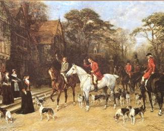 English Hunt Scene, Framed & Matted