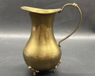 Vintage Brass Footed Pitcher