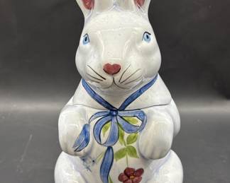 Ceramic Rabbit Cookie Jar
