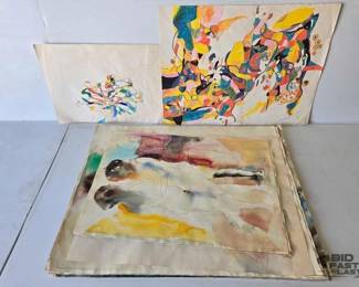 3164  16 William Firschein Paintings 