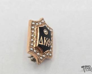 810  10k Gold Sorority Pin, 3.92g 